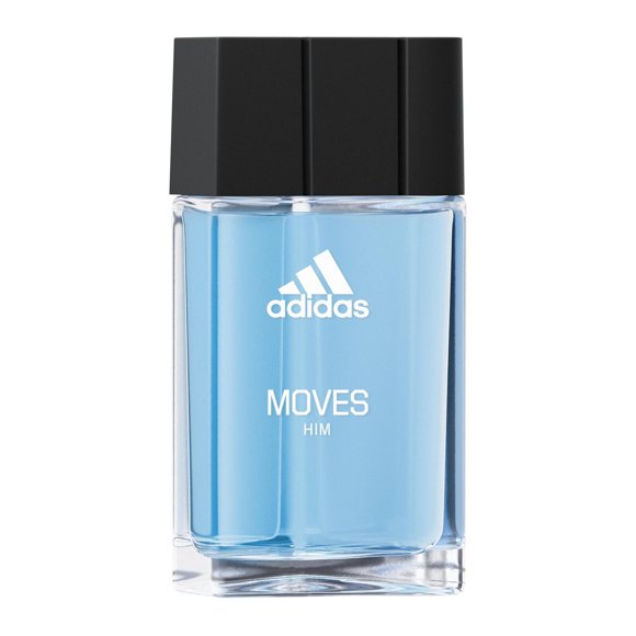 adidas Moves for Him Eau de Toilette for Men, Aromatic fragrance, Top notes: green apple, anise, Italian parsley, peppermint, mandarin, and black peppercorn, 50ml