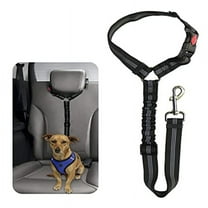 EMOWRASUL Dog Seatbelt Leash Harness,Car Seat for Dogs Travel Multifunctional Adjustable Accessories Black