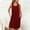 Red, variant on Fznquz Casual Women Nightgown Sleepwear Sleeveless Lounge Dress Plaid Crew Neck Green Gowns for Women Sleepwear with Pockets