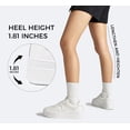 thumbnail image 6 of LUCKY STEP Womens Platform Fashion Sneakers Thick Sole Suede Faux Leather Casual Shoes,White, 6 of 11