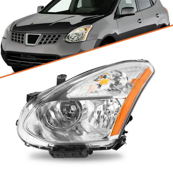 For 2008-2013 Nissan Rogue Halogen Left Driver/Right Passenger Side Headlight Assembly Headlamp