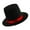 Black red ribbon, variant on Luxurious Caroler Hat Victorian Hat Mens Grooms Hat for Themed Party
