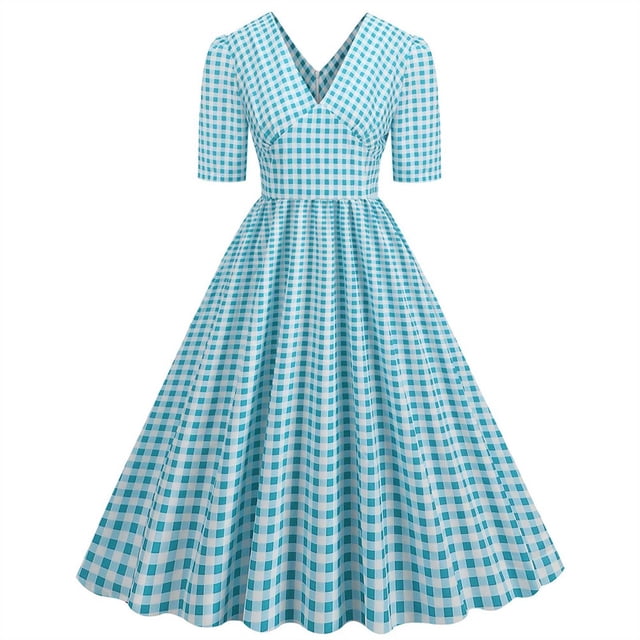 QIPOPIQ Robes de Vacances pour Femmes Manches Courtes Robe de Poupée Tendance Col en V Robe d'Été Couleur Unie Robe Plissée Trois Couches Offres 2023