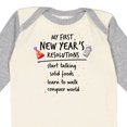 thumbnail image 4 of Inktastic My First New Year's Resolutions Boys or Girls Long Sleeve Baby Bodysuit, 4 of 5