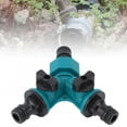 thumbnail image 5 of Garden Hose Y Splitter, 3 Way Water Tap Faucet Splitter Plastic Adapter Connector with Shut Off Valve for Garden Greenhouse Drip Irrigation Lawn Watering, 5 of 9