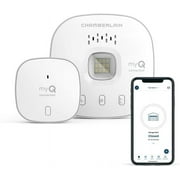 Smart Garage Control - Wireless Garage Hub and Sensor with Wifi & Bluetooth - Smartphone Controlled, myQ-G0401-ES, White