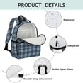 thumbnail image 4 of Blue and Black Checkered Pattern Backpack for School, Cute School Bag with Adjustable Shoulder Straps and Padded Back, 15.25"x11.5"x5.25", 4 of 5