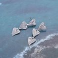 thumbnail image 4 of Boho Rhinestone Heart Earrings Silver Crystal Heart Dangle Earrings CZ Heart Stud Earrings Triple Heart Love Earrings Sparkly CZ Heart Wedding Earrings Jewelry for Women, 4 of 7
