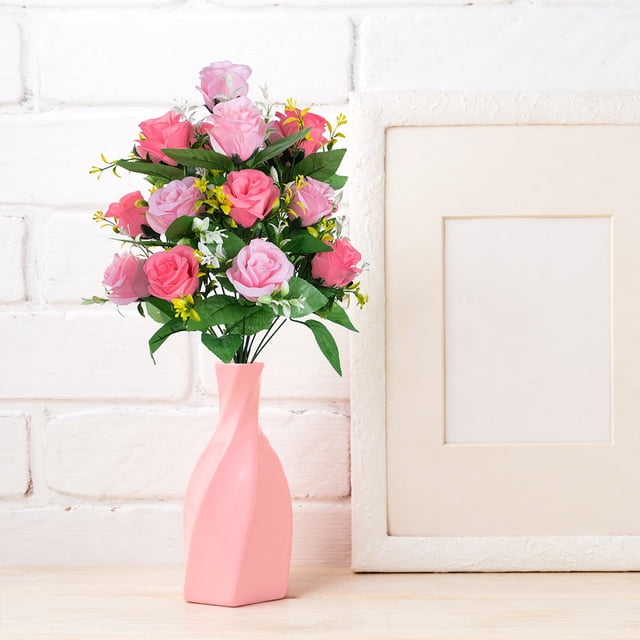 TIMIFIS Artificial Flowers for Outdoors Simulation of 18 Roses Exquisite European-Style Artificial Flowers Shooting Props Decorative Artificial Flowers Flower Arrangements Outdoor Faux Plants