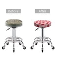 thumbnail image 5 of Xecao's Strawberry Print Stool Covers offer stylish, washable protection for PU round bar stools, perfect for home or commercial use., 5 of 7