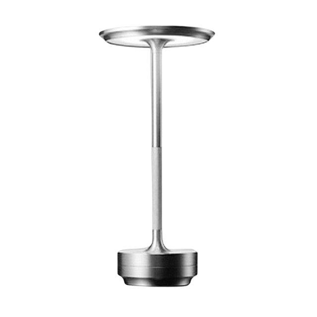 Lámpara de escritorio moderna Lámpara de noche de ahorro de energía Luces nocturnas inalámbricas (Plata)