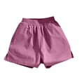 thumbnail image 2 of ATOGUTA Athletic Shorts for Girls Lightweight Running Shorts for Teen Girls Kids Sports Active Short with Pocket and Elastic Size 1T-11, Purple, 2 of 6