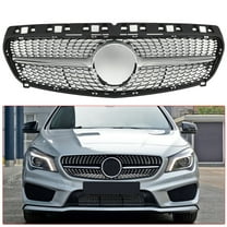 LABLT Front Diamond Star Grille Grill Fit for Mercedes Benz W117 CLA250 2013-2015 Black