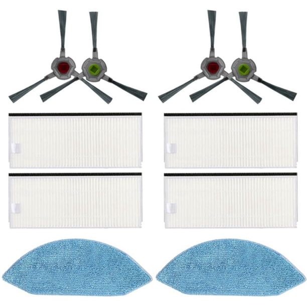 Filtro HEPA Spazzola Laterale Mop Panno Cuscinetti Rag Set Per Ecovacs Deebot U2 Dgn22 Robot Aspirapolvere Sostituzione Parti