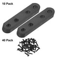 thumbnail image 4 of Paquete de 10 Soportes Planos Rectos, 2.95 x 0.71 Pulgadas Soporte de Reparación para Muebles de Madera/ Soporte de Caja de PC de Madera, Soporte de Muebles de Placa [Negro], 4 of 6