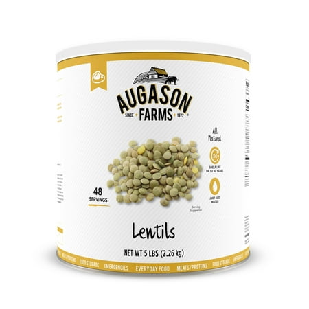 Augason Farms Lentils 80 oz No. 10 Can