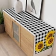 thumbnail image 4 of Sunflower Table Runner - 70 Inch Long, Kitchen Dining Table Runner Dresser Scarves, Yellow Spring Flora Summer Botanical Plaid Farmhouse Decor for Coffee Tables Wedding Party Banquet, 4 of 8