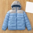 thumbnail image 2 of REDARER Boys Color Block Puffer Jacket, Lightweight Hooded Down Coat for Kids, Warm Insulated Winter Outerwear,Size:8-10 Years, 2 of 9