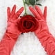 thumbnail image 4 of Guantes largos Allegra K para mujer de los años 20 manoplas de dedo completo rojo brillante One Size, 4 of 5
