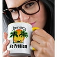 thumbnail image 2 of 3drose, Tropical Jamaica No Problem Caribbean Island Beach Design., 11oz Two-tone Yellow Mug, 2 of 6