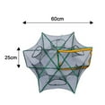 thumbnail image 6 of sunsanly Foldable Fishing Bait Trap 6/8/10/12/16 Holes Heavy Duty Fine Mesh Portable Collapsible Shrimp Minnow Crawfish Catcher Trap Cast Trap Net Dip Cage, 6 of 8