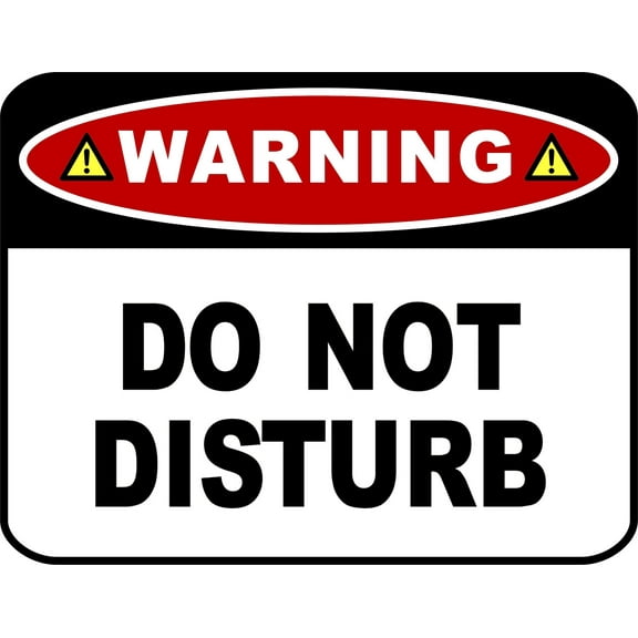 Flashing Blinking Red LED Laminated Funny Sign Warning Do Not Disturb