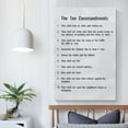 thumbnail image 5 of The Ten Commandments 4 Canvas Art Poster and Wall Art Picture Print Modern Family bedroom Decor Posters 24x36inch(60x90cm), 5 of 6