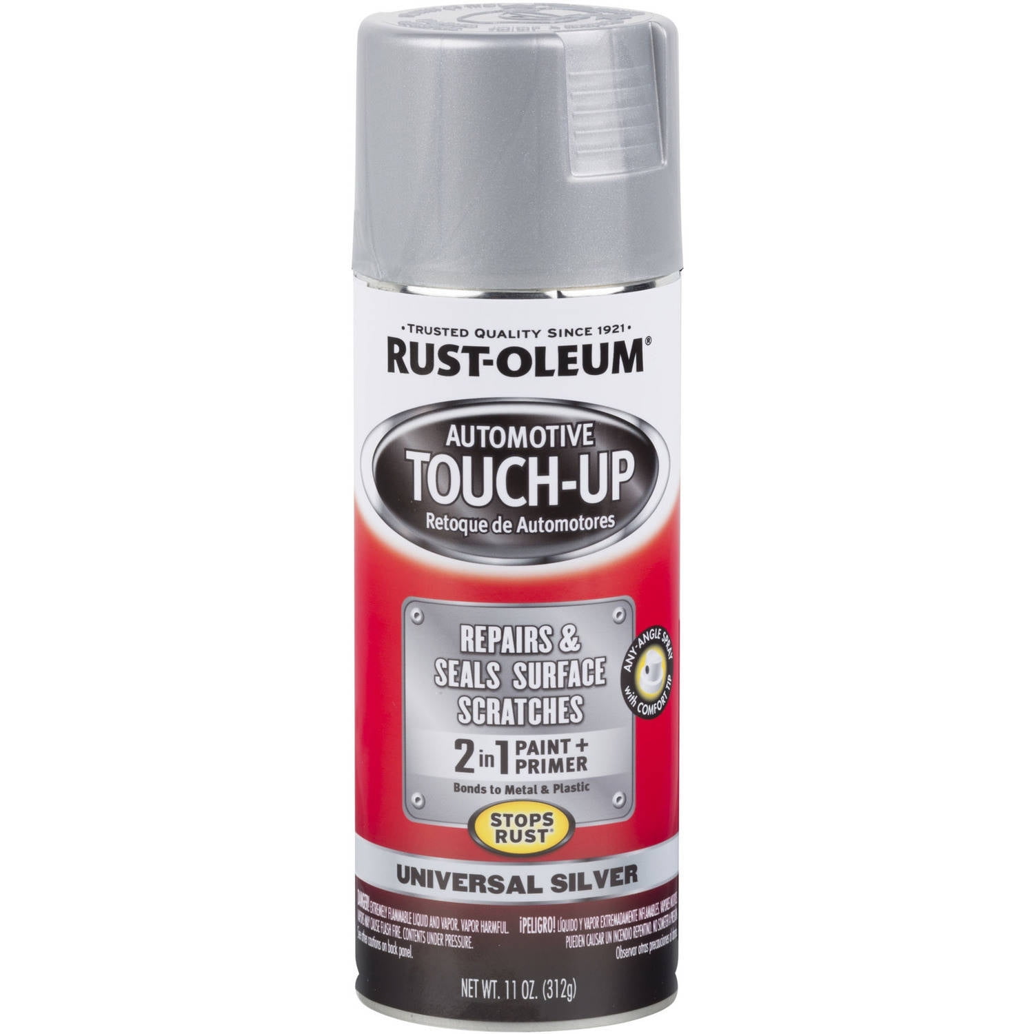 Universal Silver, Rust-Oleum Automotive Touch-Up Spray Paint and Primer in One, 11 Oz