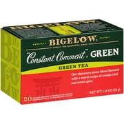 Bigelow Constant Comment Green Tea Bags, 20 Count Box (Pack of 6) Caffeinated Green Tea, 120 Tea Bags Total