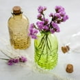 thumbnail image 2 of TINKER Glass Bottles,Vintage Design Embossed Glass Bottle with Cork Lid,Tabletop Vase Aromatherapy Bottle Home Decoration, 2 of 7