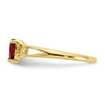 thumbnail image 3 of Primal Gold 10 Karat Yellow Gold Polished Geniune Ruby Birthstone Ring, 3 of 7