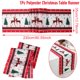 thumbnail image 1 of Camino de mesa navideño de Papá Noel, árbol de Navidad, muñeco de nieve, bandera de mesa, decoración navideña para el hogar, Año Nuevo 2024 2025, 1 of 5