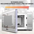 thumbnail image 6 of Total Chef Compact Countertop Microwave Oven, 0.9 Cu Ft. 900W, 10 Power Levels, 6 Auto Cook Pre-Sets, Express Cook, Digital Touchscreen Controls, Child Lock, Timer, Mirrored Finish, Stainless Steel, 6 of 9