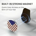 thumbnail image 5 of ABCISI Golf Hat Clip Ball Marker Holder, 4 Pack Silicone with Strong Magnetic Attach to Pocket Cap Edge Gifts for Golfers Men Women (Black&Blue), 5 of 7