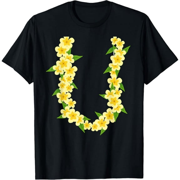 Hawaiian Flower Chain Tropical Summer Vacation Lei T-Shirt