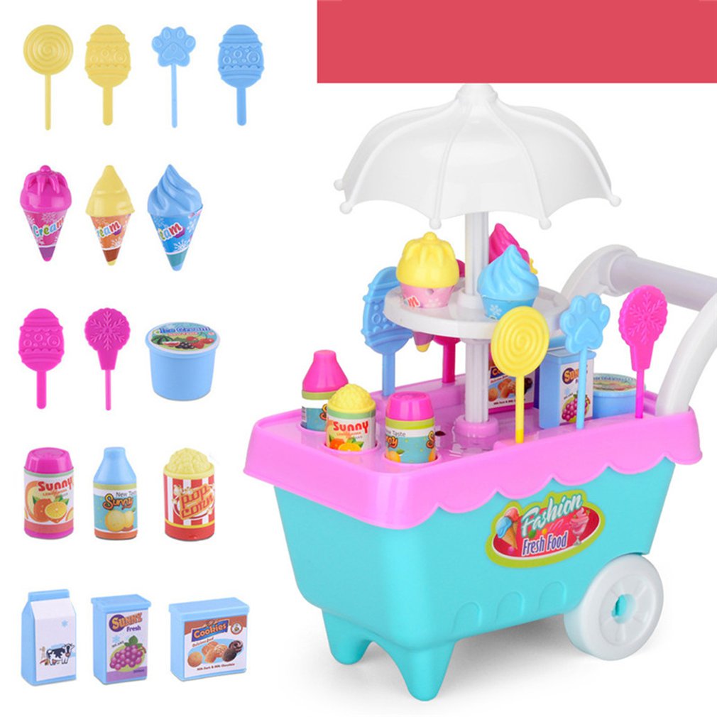Creative Mini Ice Cream Candy Car Toys Pretent Play Cute Design Kids
