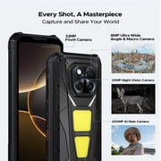 DOOGEE V Max LR 5G Rugged Smartphone with 40M Laser Ranging,36GB+512GB,200MP+32MP Camera,20500mAh/45W,MTK 7300 Rugged Phone,6.78 FHD+120Hz,1200LM Dual Camping Lights,Waterproof