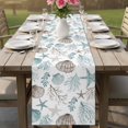 thumbnail image 4 of Beach Coastal Table Runner 90 Inches, Ocean Nautical Starfish Coral Seashells Bed Runner Dresser Scarves Tabletop for Indoor Outdoor Parties/Ceremony/Banquet, 13" x 90", 4 of 9