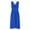 Blue, variant on Corset Sundress V-Neck Sexy Corset Midi Dress Wide Straps Elegant Slit Lace Up Dresses for Women