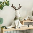 thumbnail image 2 of 1 Pc Nordic Craft Split Deer Resin Elk Sculpture - Hand-painted, Creative, Unique Home Decor Gift - Perfect for Wedding Couples,  Living Room, Coffee Shop, Car Decoration, Home Goods, 2 of 5