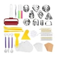 thumbnail image 2 of Pendientes de arcilla con tarjetas y ganchos para pendientes, corte de pendientes hecho a mano para pendientes 140 piezas, 2 of 9