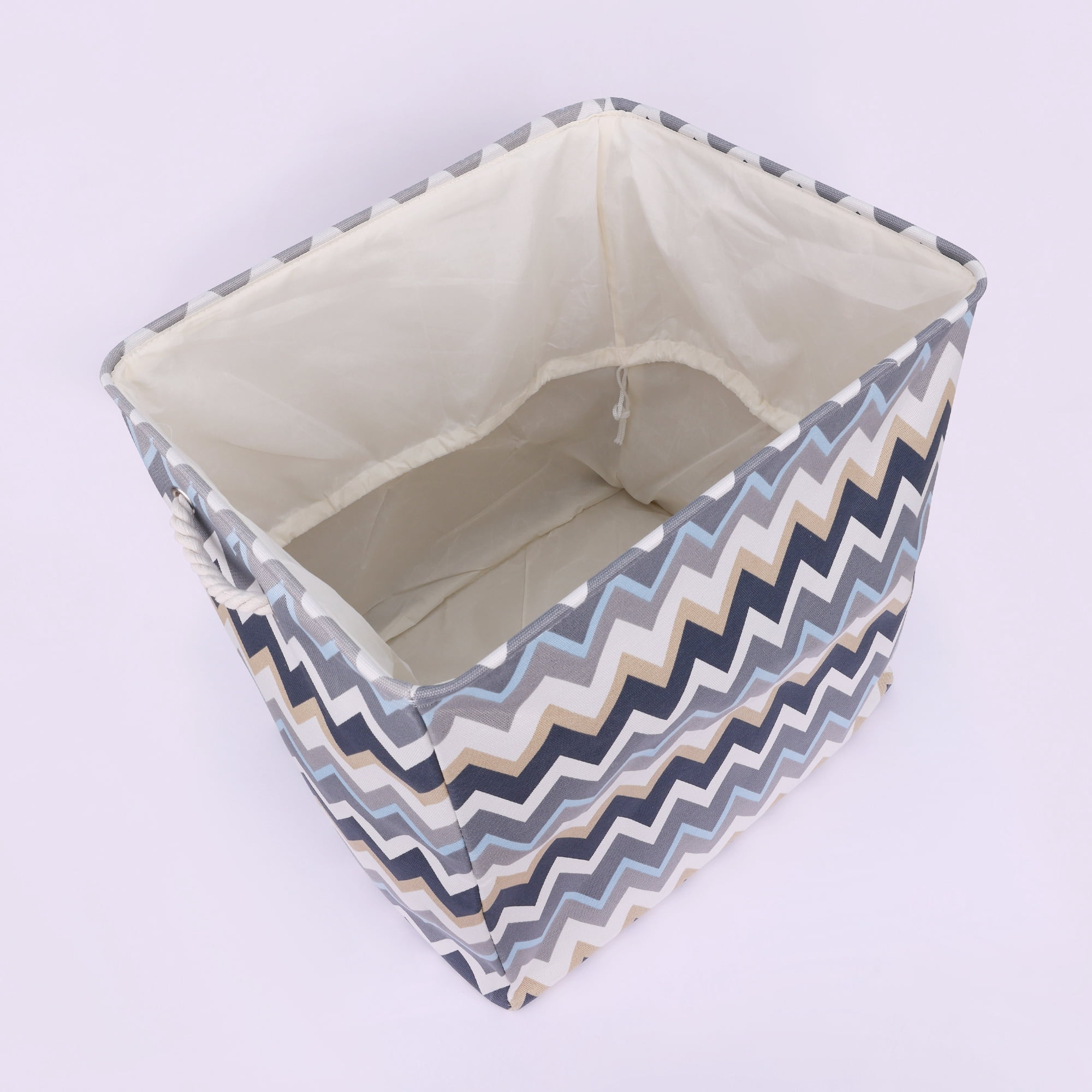 Unique Bargains Fabric Storage Cube Storage Bin Storage Basket Blue 19.5*19.5*16in