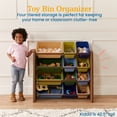 thumbnail image 3 of ECR4Kids Tree Toy Storage Organizer and 12 Removable Plastic Bins, Kids Furniture, Earthtone, 3 of 9
