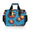 thumbnail image 2 of Watercolor Cute Ladybug Insulated Lunch Bag 15L Cooler Box for Women Men Work Camping Beach Travel, 2 of 7