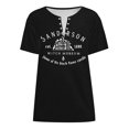thumbnail image 4 of Womens Spring Short Sleeve Tees Country Music Print Vacation Tops Casual V-Neck Trendy Fashion T Shirts, 4 of 4