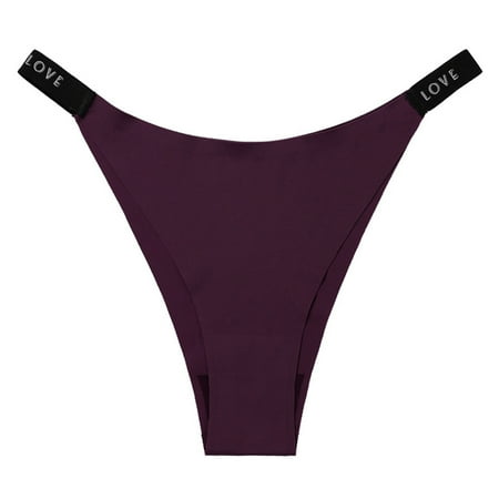 Bigersell Ladies Underwear Panties Cotton Clearance Leakproof Underwear Women Cheeky Panty Style P-30 Nylon Brief Panties G String Thong Briefs Mid Waist Women Cheeky Panties Purple L