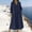 Navy, variant on BUIGTTKLOP Cotton Linen Summer Dresses for Women 3/4 Sleeve Maxi Dresses Casual V Neck A Line Flowy Long Dresses Beach Vacation Clothes