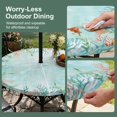 thumbnail image 5 of Round Outdoor Tablecloth with Umbrella Hole and Zipper, Blue Coastal Tablecloth with Elastic Waterproof, Summer Nautical Beach Coral Starfish Patio Table Covers for 36" - 44" Picnic Pool Tables, 5 of 9