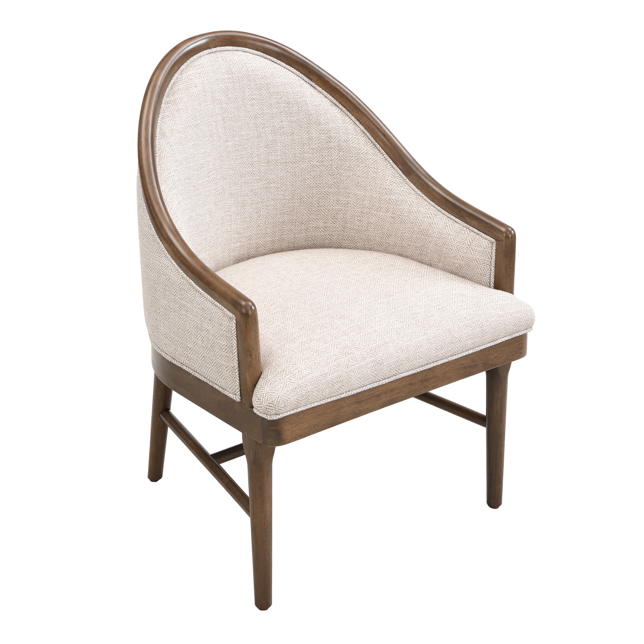 Christopher Knight Home Upholstered Dining Chairs, Solid Wood Frame, Beige+Brown, Set of 2