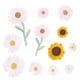 thumbnail image 1 of RV 12 piezas de parche de tela bordado para planchar patrón de flores cosidas Mini parches bordados de flores de sol para ropa Jeans sombrero mochilas, 1 of 5